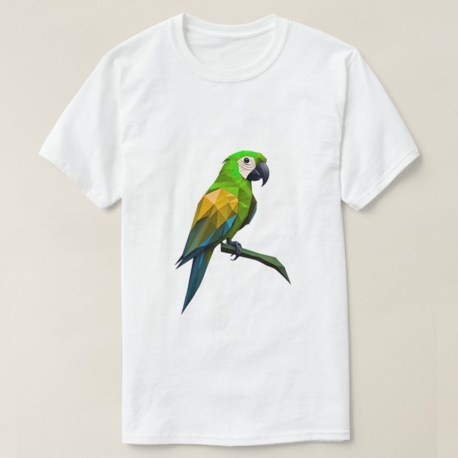 Geometric Parrot T Shirt (Design framsida)