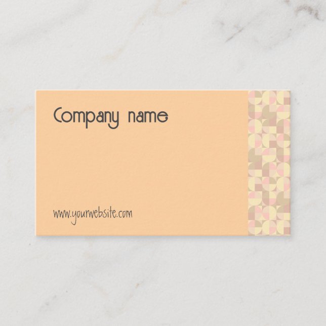 Geometric pastel beige QR-Affärskort Visitkort (Framsida)