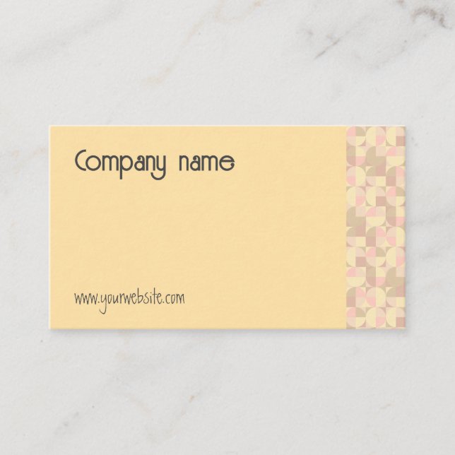 Geometric pastel beige QR-Affärskort Visitkort (Framsida)