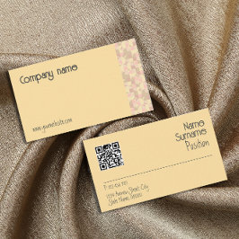Geometric pastel beige QR-Affärskort Visitkort