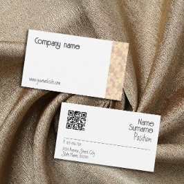 Geometric pastel beige QR-Affärskort Visitkort