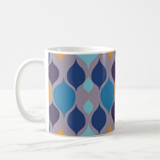 Geometric Pastel från 1960-talet i mitten av århun Kaffemugg (Vänster)
