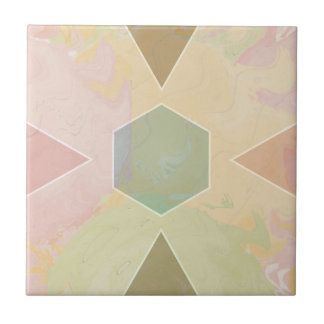Geometric Pastel Marble Beige Kakelplatta