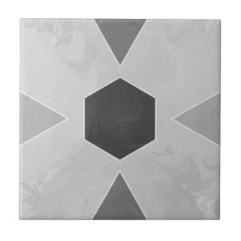 Geometric Pastel Marble Gray Kakelplatta