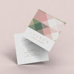 Geometric Pastel Modern Minimalist-Affärskort Fyrkantigt Visitkort<br><div class="desc">Modern pastellgeometrisk mönster med en mjuk färg-palett tillsammans med ett elegant-skript för en modern samling kontorsmateriel. Kolla in vår butik om du vill ha fler matchande artiklar.</div>