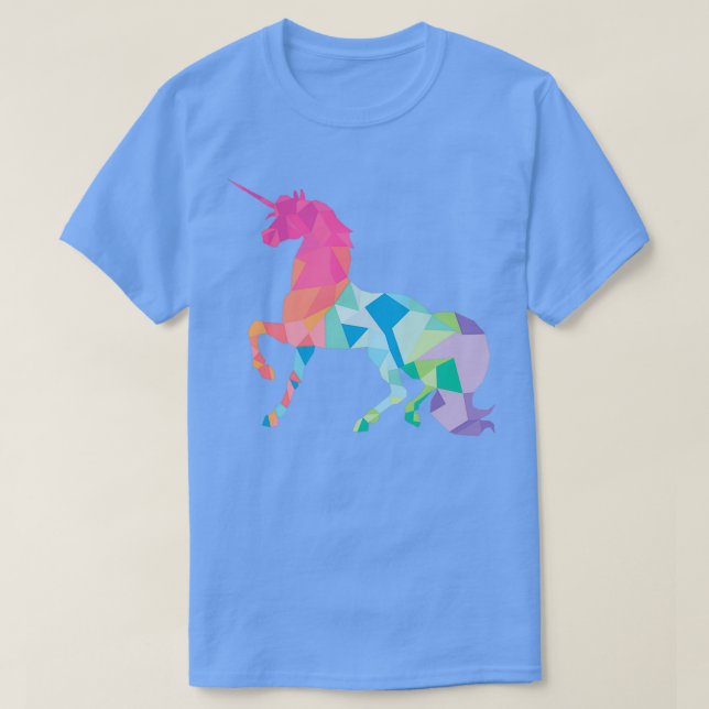 Geometric Pastel Unicorn T Shirt (Design framsida)