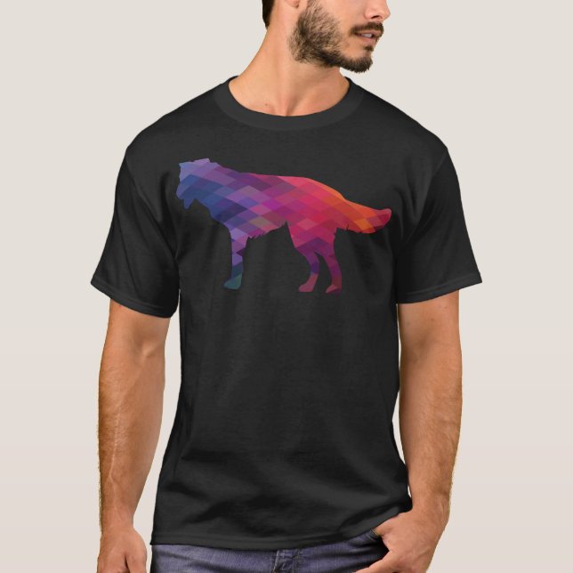 Geometric Pat Hund aveln T Shirt (Framsida)