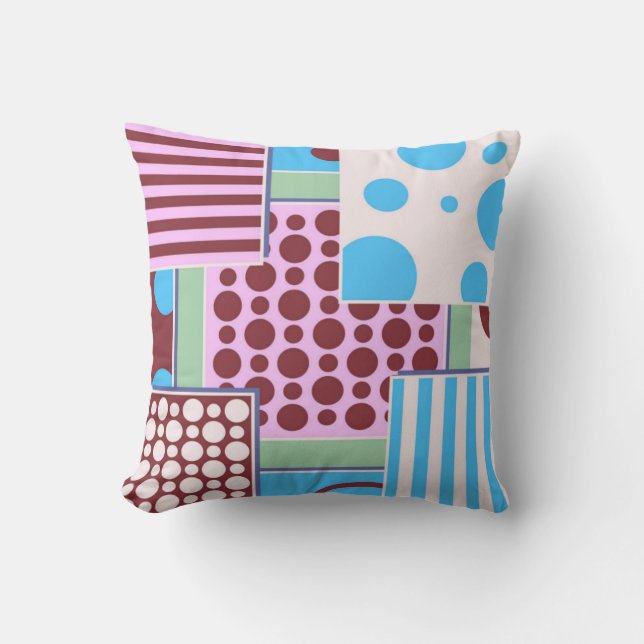 Geometric Patchwork American MoJo Pillow Kudde (Framsida)