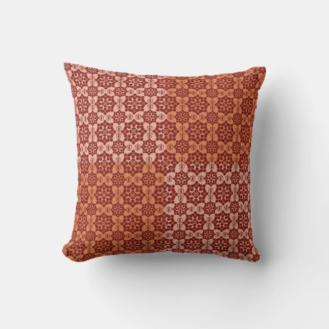 Geometric Patchwork Throw Pillow – Modern Purple C Kudde (Framsida)