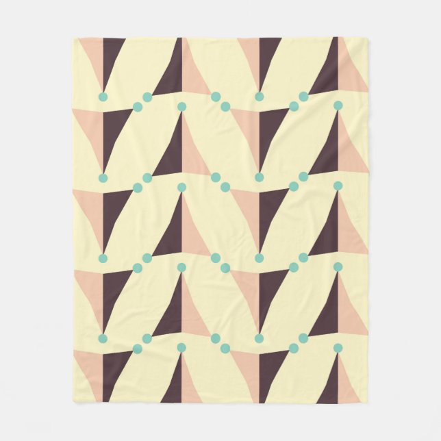 Geometric pattern in retro vibe fleecefilt (Framsidan)