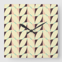 Geometric pattern in retro vibe fyrkantig klocka