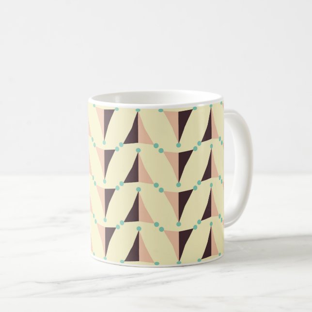 Geometric pattern in retro vibe kaffemugg (Framsida höger)