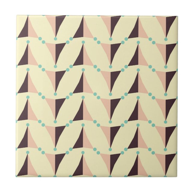 Geometric pattern in retro vibe kakelplatta (Framsidan)