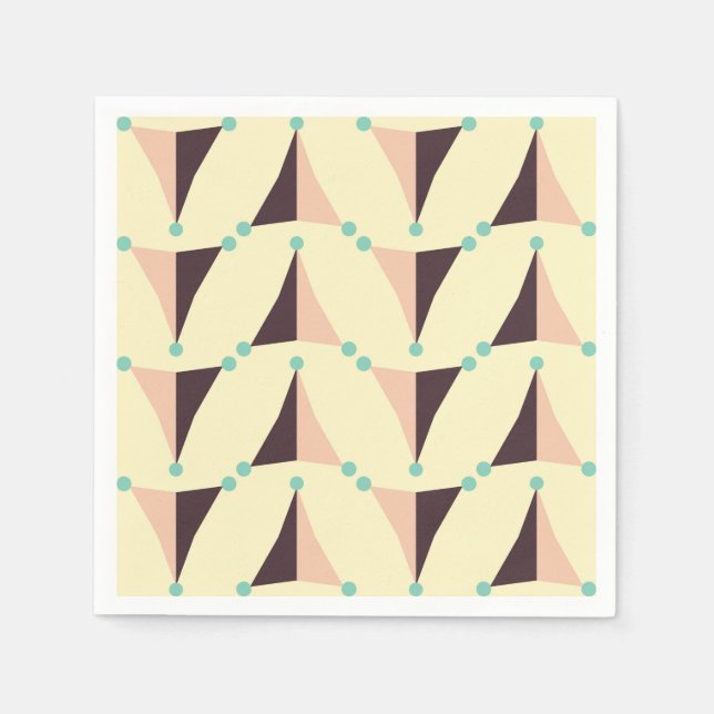 Geometric pattern in retro vibe pappersservett (Framsidan)