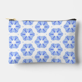 Geometric Pattern Modern Blue Accessory Pouch