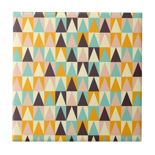 Geometric pattern of multi-colored triangles  kakelplatta (Framsidan)