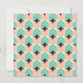 Geometric pattern of teal, beige, and black shapes tack kort