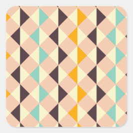 Geometric pattern overlapping diamonds & triangle fyrkantigt klistermärke