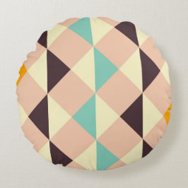 Geometric pattern overlapping diamonds & triangle rund kudde