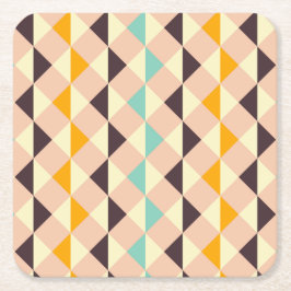 Geometric pattern overlapping diamonds & triangle underlägg papper kvadrat