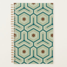 Geometric pattern with interlocking hexagons