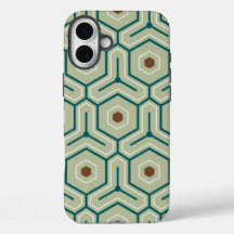 Geometric pattern with interlocking hexagons