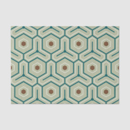 Geometric pattern with interlocking hexagons