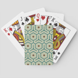 Geometric pattern with interlocking hexagons casinokort