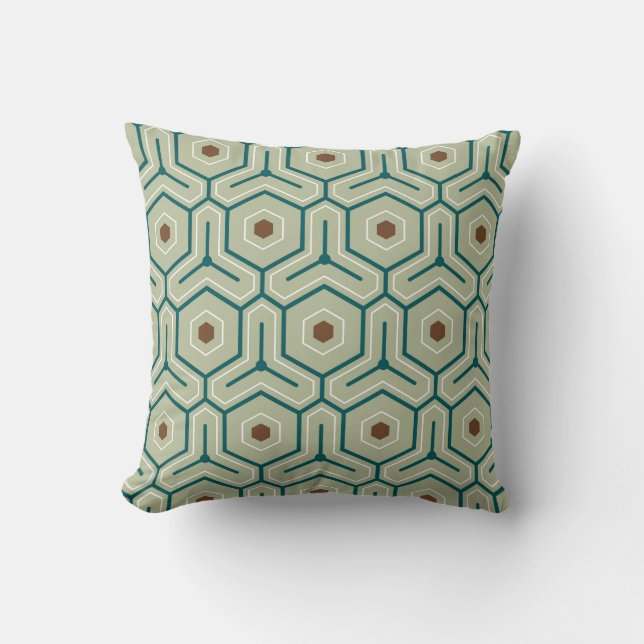 Geometric pattern with interlocking hexagons kudde (Framsida)