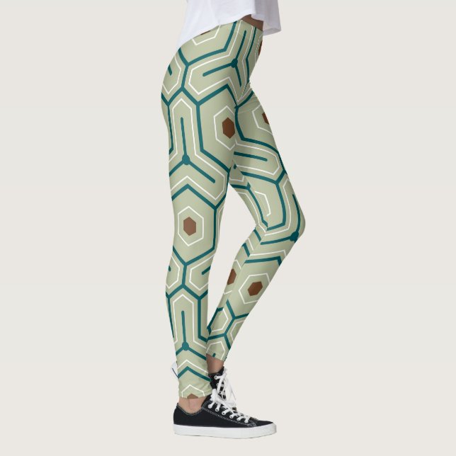 Geometric pattern with interlocking hexagons leggings (Höger)