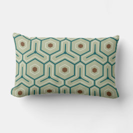 Geometric pattern with interlocking hexagons lumbarkudde