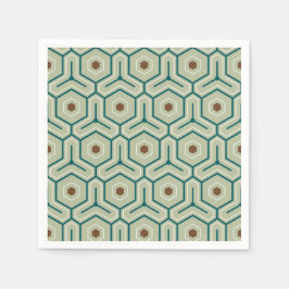 Geometric pattern with interlocking hexagons pappersservett