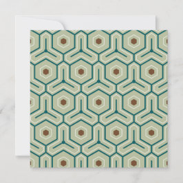 Geometric pattern with interlocking hexagons tack kort