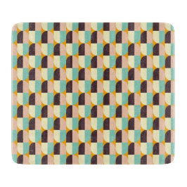 Geometric pattern with overlapping half-circles