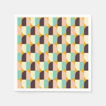 Geometric pattern with overlapping half-circles