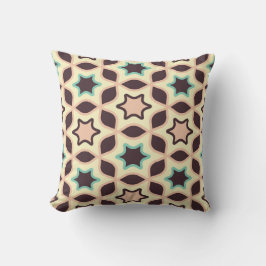  Geometric pattern with star shapes in brown and t Kudde