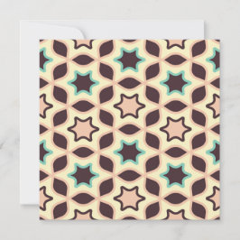  Geometric pattern with star shapes in brown and t Tack Kort