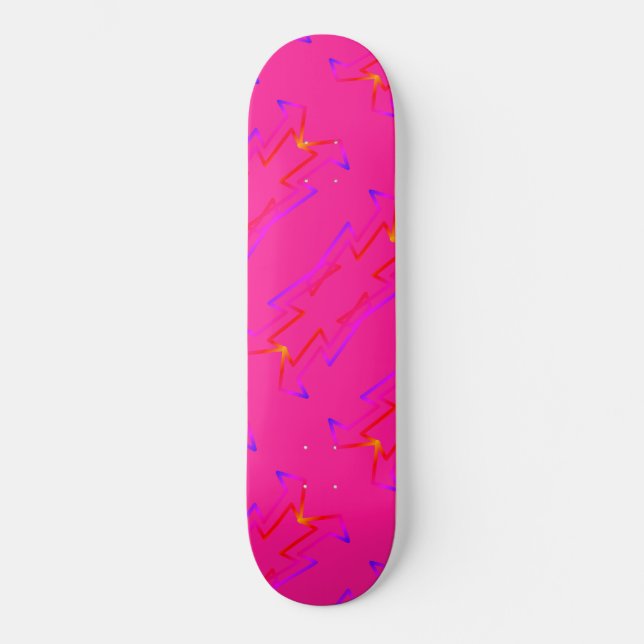 Geometric Pre-Byggt Complete Rosa Skateboard (Framsida)