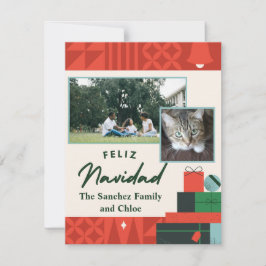 Geometric Presenterar "Feliz Navidad" Kort 2 Bilde