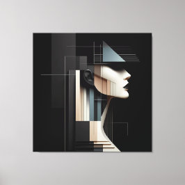Geometric Profile/ Geometrisches Profil Canvastryck