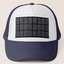 Geometric Pulse Foam Trucker Hat Keps