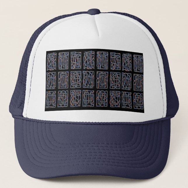 Geometric Pulse Foam Trucker Hat Keps (Framsida)