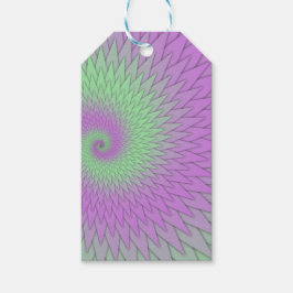 Geometric Purple and Green Presentetikett
