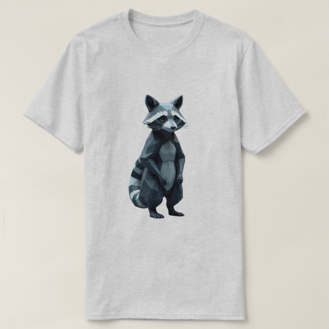 Geometric Raccoon T Shirt (Design framsida)