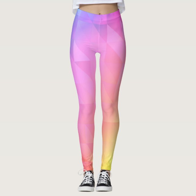 Geometric Rainbow Leggings (Framsida)