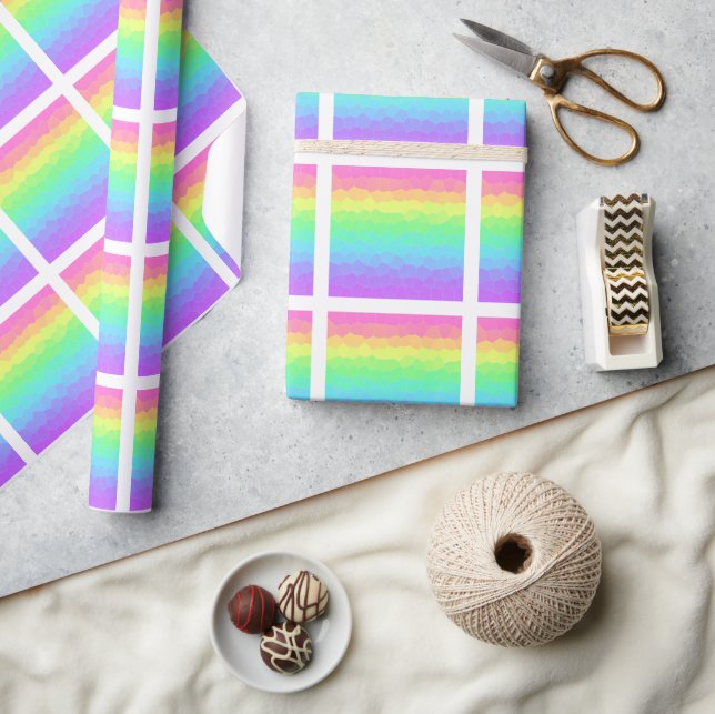 Geometric Rainbow Presentpapper (Hantverk)