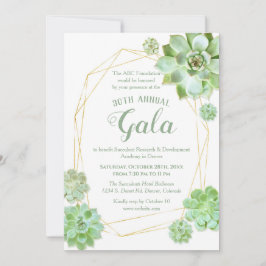 Geometric Ram Succulents Charity Gala Inbjudningar