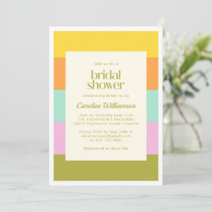 Geometric Rand Bright Pastels-Möhippa Inbjudningar