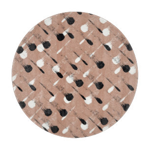 Geometric Rand Brown Seamless Mönster