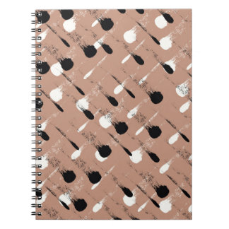 Geometric Rand Brown Seamless Mönster Anteckningsbok
